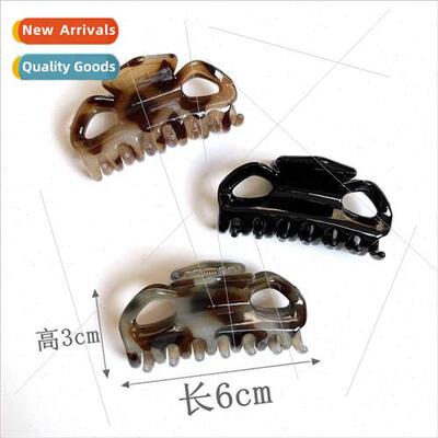 Temperament female leopard grip clip back head top clip disk