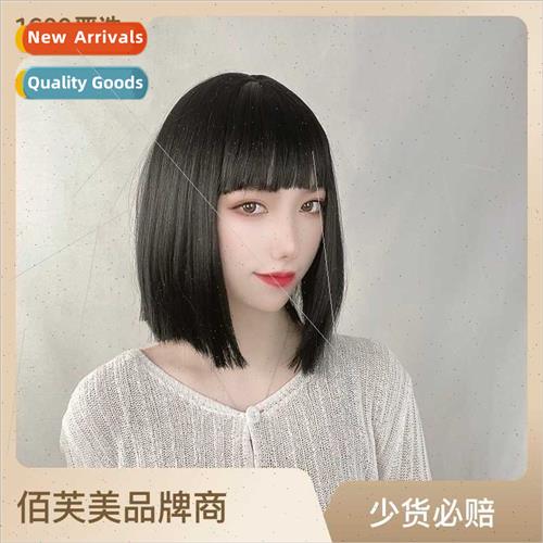 wigs 适用women hair ends flush straight handsome short o hea