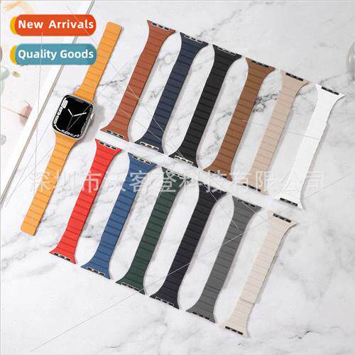 适用Apple Magnetic Leather Small Waist BApple Watch8/7/SE/6/