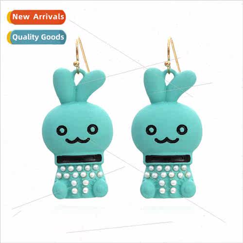 Cute cartoon bunny ear hooks fashion temperament versatile e
