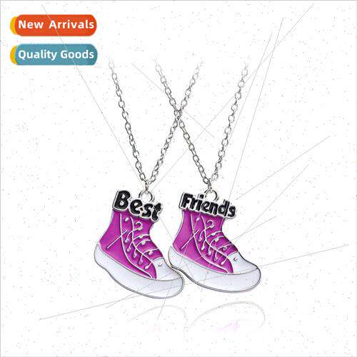 Europe best friends necklace best friends creative canvas sh