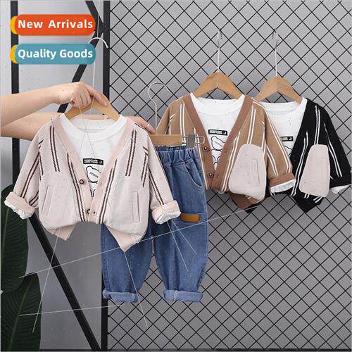 2022 fall in small and medium children casual striped work b