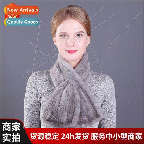 Winter warm Korean  women double-sided mink hair scarf mink