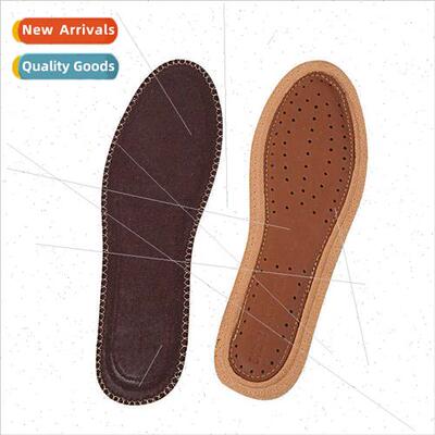Cowhide bamboo charcoal insole women men breathable sweat sp