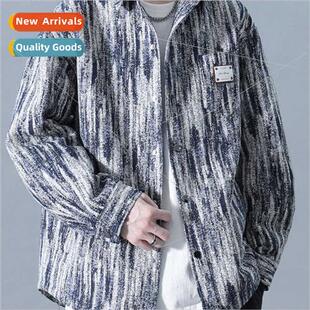 senior sense jacket men spring fall tide tie-dye gangster ha