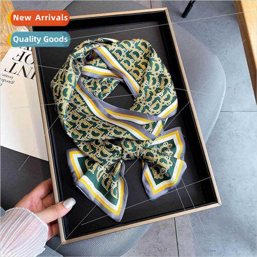 Korean  new simulation silk fashion small silk scarf double-