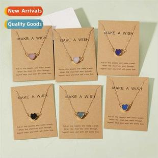 Acrylic Paper Heart Hundreds Card Necklace适用Women Fashion