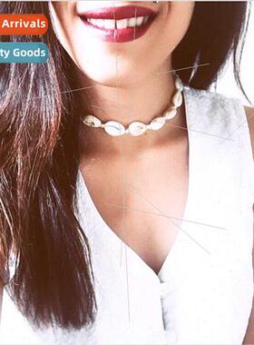 Hawaiian Shell Necklace Natural Whe Shell Collar Pearl Clasp