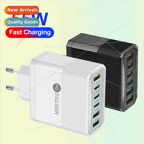 QC3.0+PD25W Fast Charger Phone Charger 3PD+3USB Travel Charg