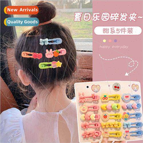 Children back head hair clip new baby hair card side bangs c