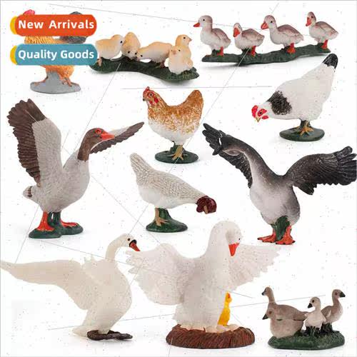 Children static simulation farm stable poultry animals chick