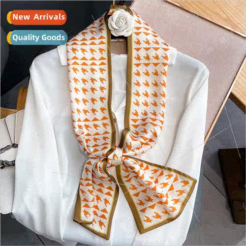 Korean  new birds pattern imation silk small silk scarf - lo