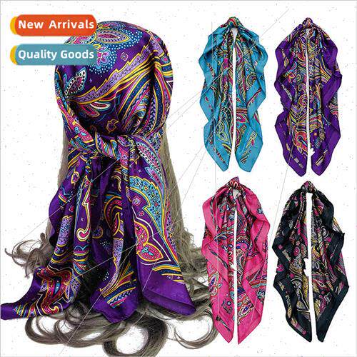 Malay head scarf silk scarf women simulation silk large squa