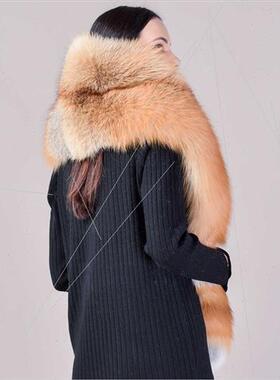 Whole Fox Big Shawl Big Fur Collar Fur Party Wedding Dress F