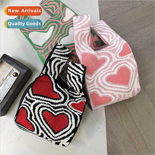 Spring summer new bag female Korean niche design love stripe