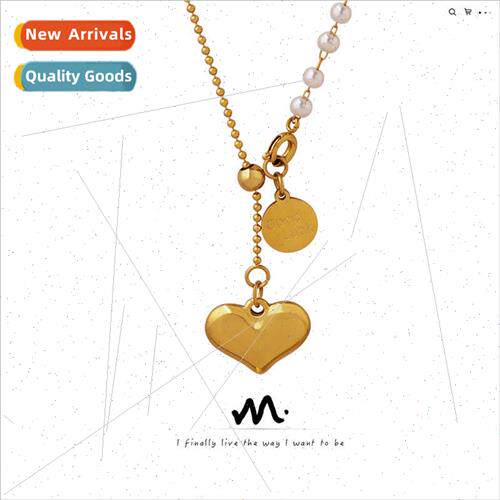 Jewelry round card love necklace tassel collarbone chain tan