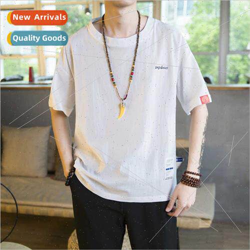 nen short-sleeved T-shirt men Japanese hundred wh half-sleev
