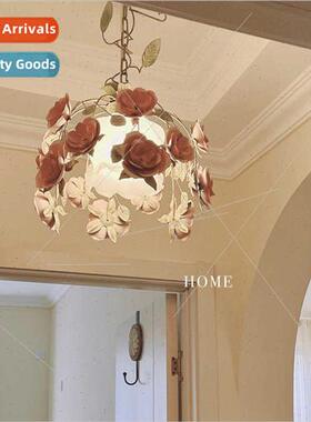 French floral entryway chandelier ins bedroom decor hallway