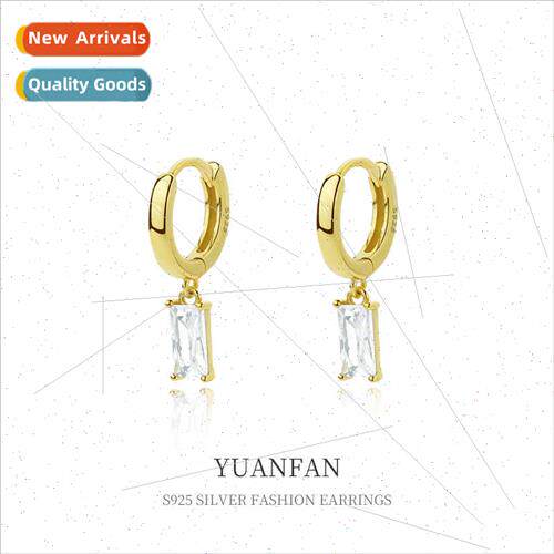 925 silver vintage square zirconia earrings female Europe hu
