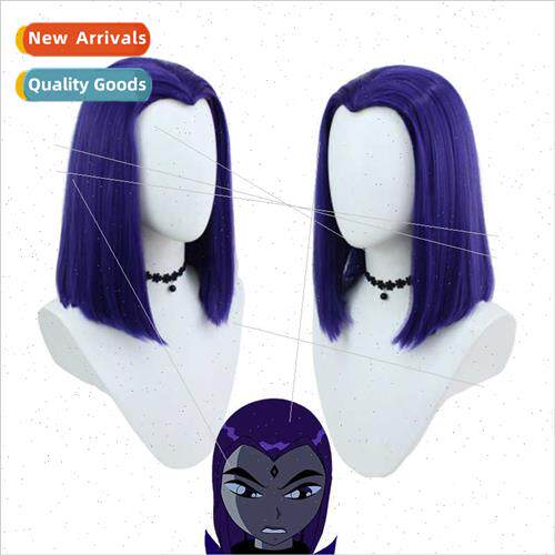 New Teen Tans Raven cos wig Raven Dodo cosplay wig purple sh