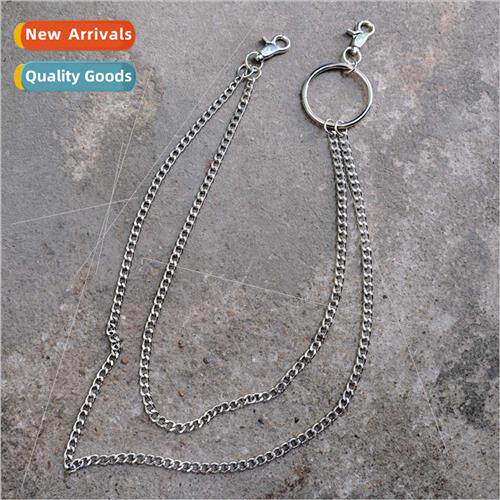 China has hip hop waist chain metal punk lanyard double laye