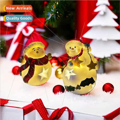 Christmas creative night light snowman ornaments home living