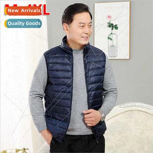 wear light shoulders winter vest men dads jacket Autumn down