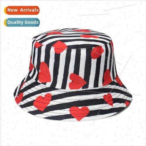 new Korean  female  sun hat sunscreen hat wh stripes love fi