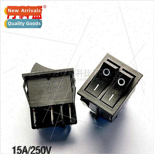 Black Duplex Boat Swch KCD8-212N KCD2 6-Pin Rocker Power Swc