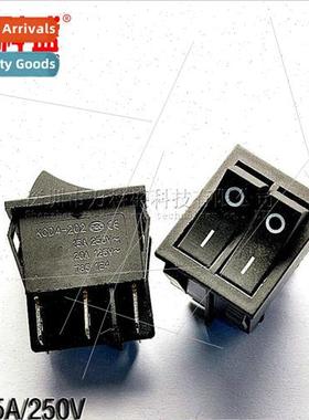 Black Duplex Boat Swch KCD8-212N KCD2 6-Pin Rocker Power Swc