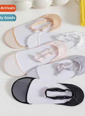 Pearl socks women mesh breathable boat socks spring summer t