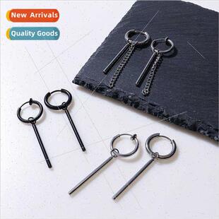 simple pendant men hip ear hop women Tassel cha bone stud