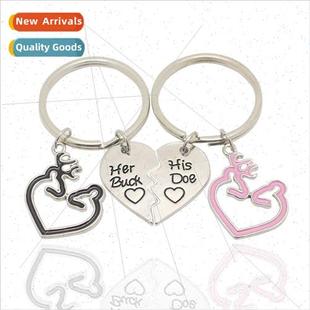 jewelry heart shaped Europe elk pendant splicing backpack