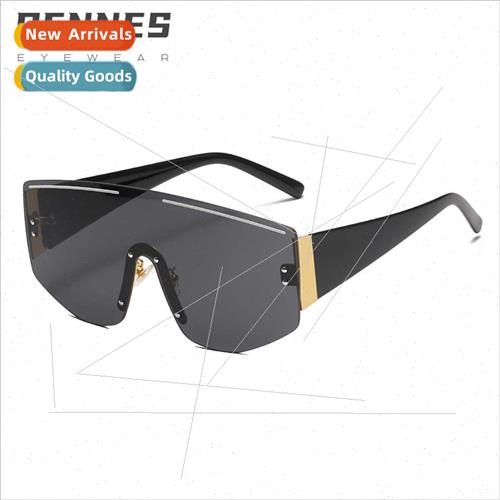 new Europe large frame connected piece sunglasses ins wind r