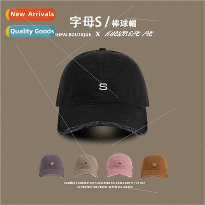 Hat female Korean embroidery S baseball cap soft top versati