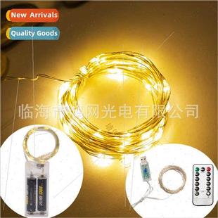 light string colorful copper lig control wire remote led usb