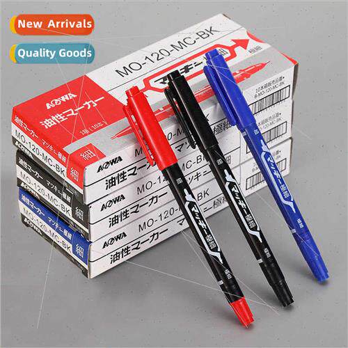 Japan Korea creative new double-ended marker pen small doubl