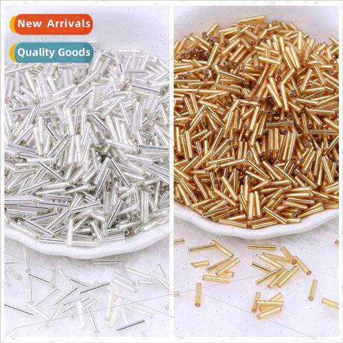 2*10mm silver tube rice beads diy weaving bracelet necklace