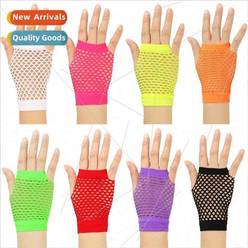 Short fishing net gloves nightclub multi-color sexy stch glo