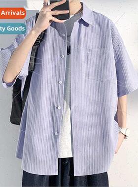 Shirt Men 2023 Summer Large ze Cool Feeling Ice lk Breathabl