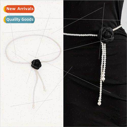 Women elegant pearl cloth flower sweet fashion elegant camel