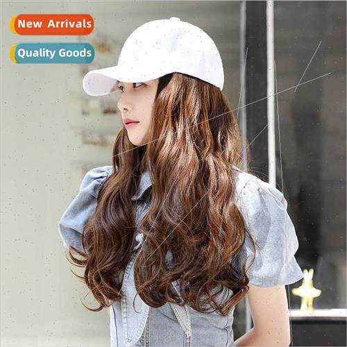 Wh cap wig one fashion big wave long curly hair duck tongue
