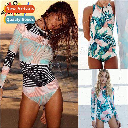One Piece Swimsu Long Sleeve Swimwear Women swim su wear