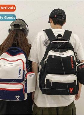 ins wind schoolbag female large-capacy backpack color collis