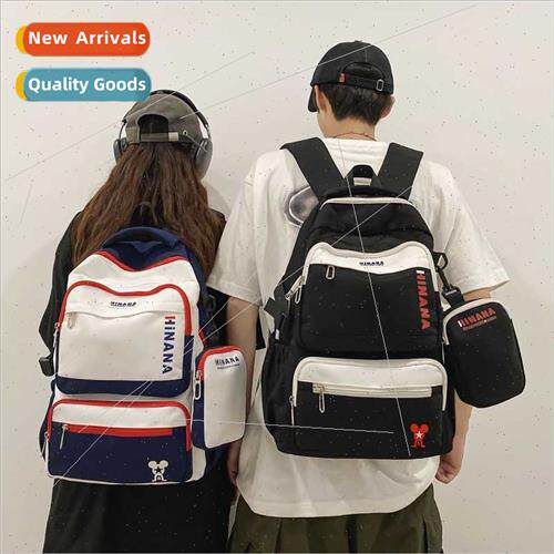 ins wind schoolbag female large-capacy backpack color collis