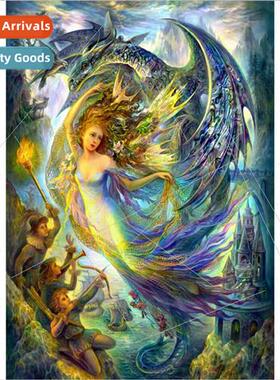 New hand-applied full diamond living room art characters dec