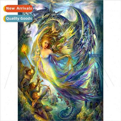 New hand-applied full diamond living room art characters dec