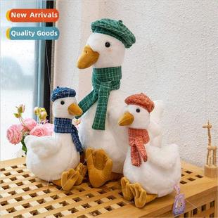 girls warm duck sleep bed toys plush doll toast Cute