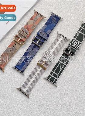 适用Apple Watch Apple Woven Nylon Canvas BWatch B8/7/SE/6/5/