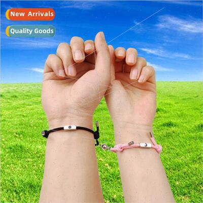 stainless steel magnet attraction couple bracelet pair men w